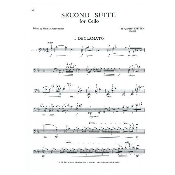 Faber Music Britten 3 Suiten Cello