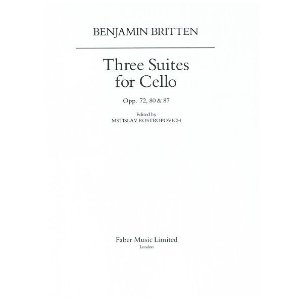 Faber Music Britten 3 Suiten Cello