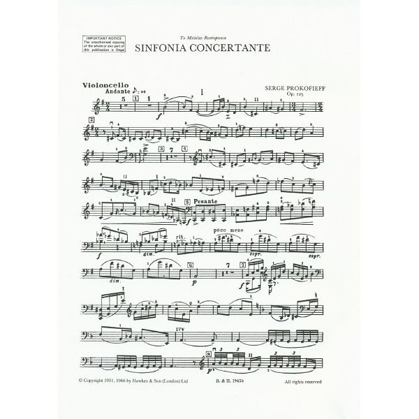 Boosey & Hawkes Prokofjew Sinfonisches Konzert