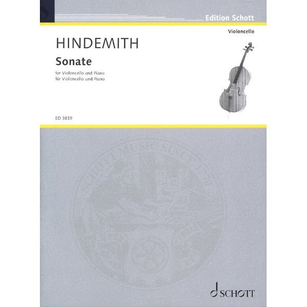 Schott Hindemith Sonate Cello
