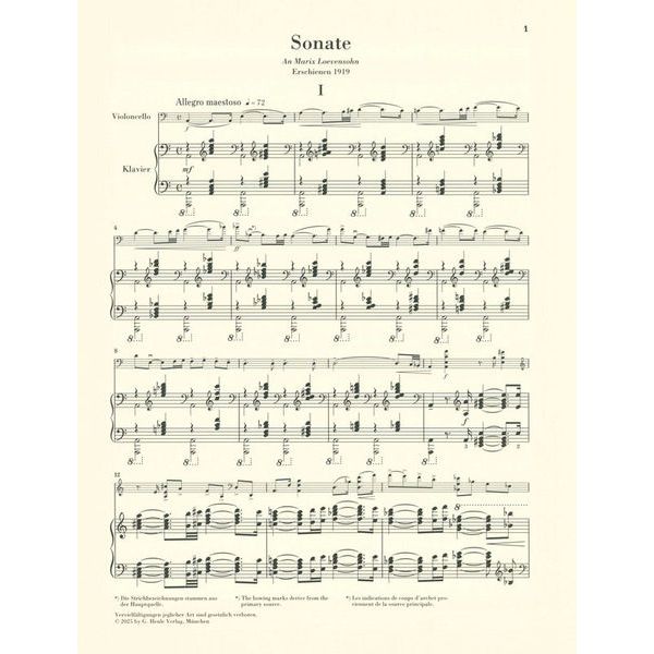 Henle Verlag Bosmans Violoncellosonate