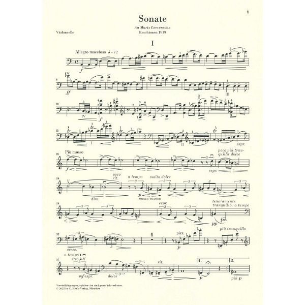 Henle Verlag Bosmans Violoncellosonate