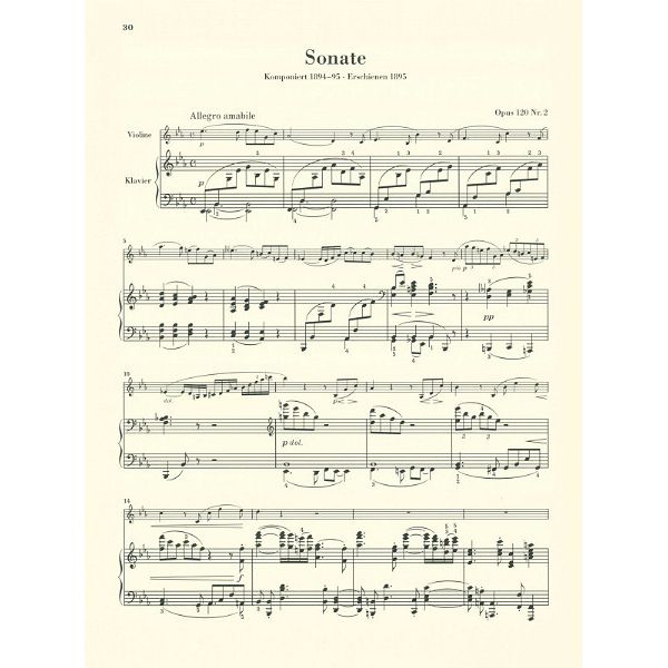 Henle Verlag Brahms Sonaten op.120 Violine