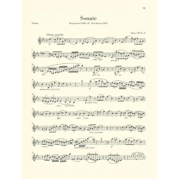 Henle Verlag Brahms Sonaten op.120 Violine