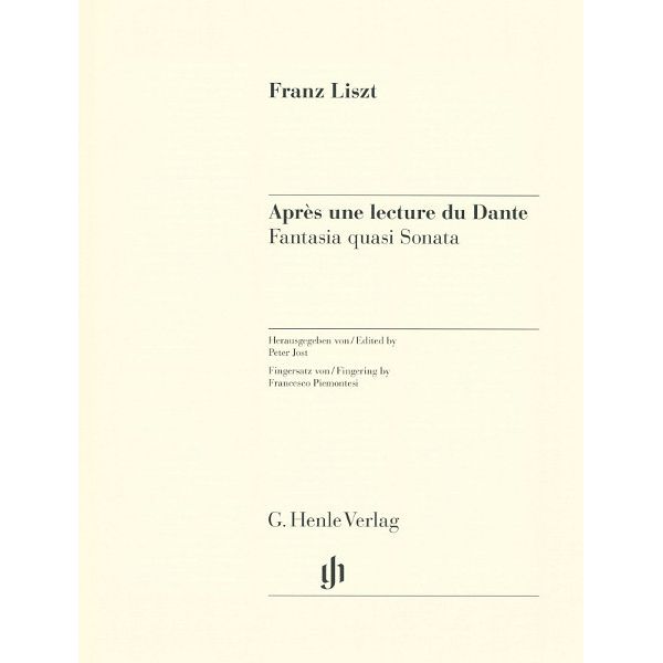 Henle Verlag Liszt Après une Lecture