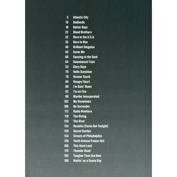Hal Leonard Bruce Springsteen Sheet Music