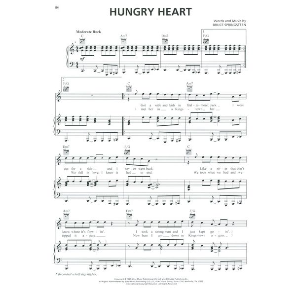 Hal Leonard Bruce Springsteen Sheet Music