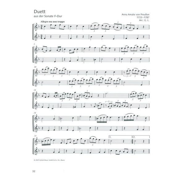 Schott Fröhliche Querflöte Duoheft