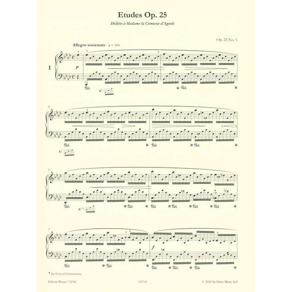 Edition Peters Complete Chopin Etudes