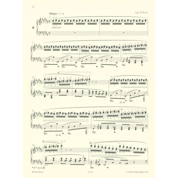 Edition Peters Complete Chopin Etudes