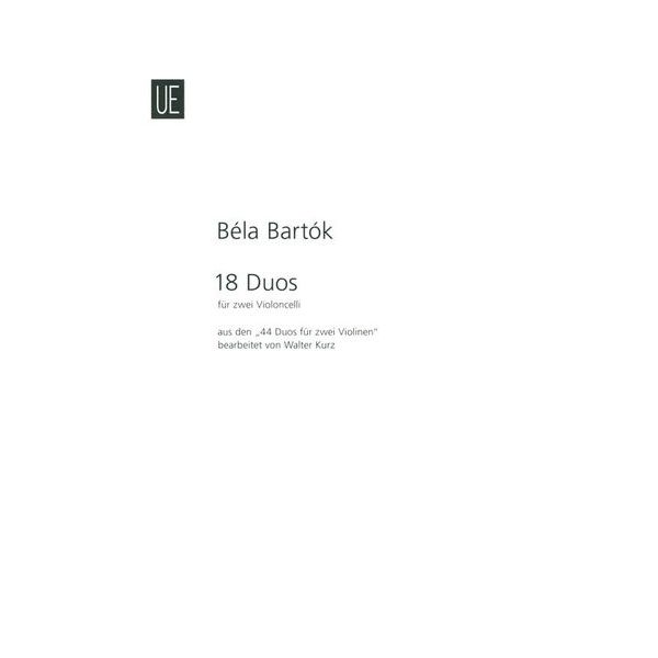 Universal Edition Bartók 18 Duos Cello