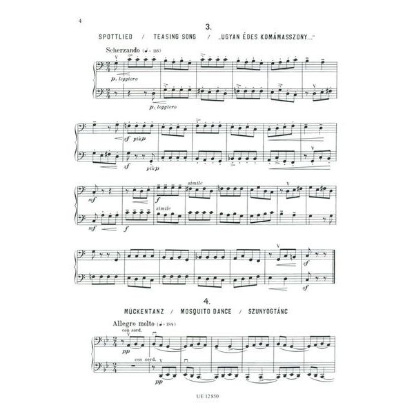 Universal Edition Bartók 18 Duos Cello