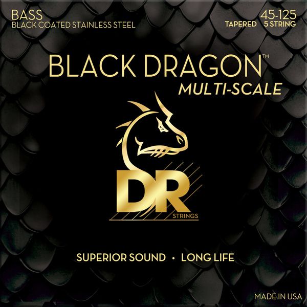DR Strings Black Dragon DBSMB5-45 Coated