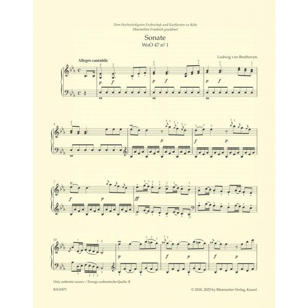 Bärenreiter Beethoven Sämtliche Sonaten I