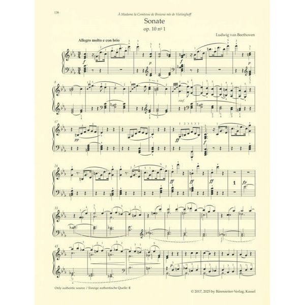 Bärenreiter Beethoven Sämtliche Sonaten I