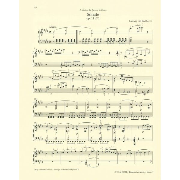 Bärenreiter Beethoven Sämtliche Sonaten I