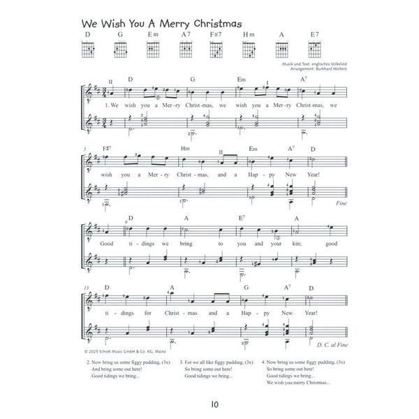 Schott Alles Gitarre Weihnachtslieder