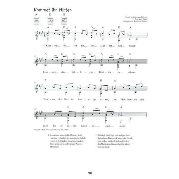 Schott Alles Gitarre Weihnachtslieder