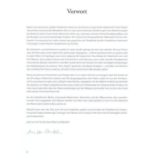 Bosworth Love Songs for Harfe