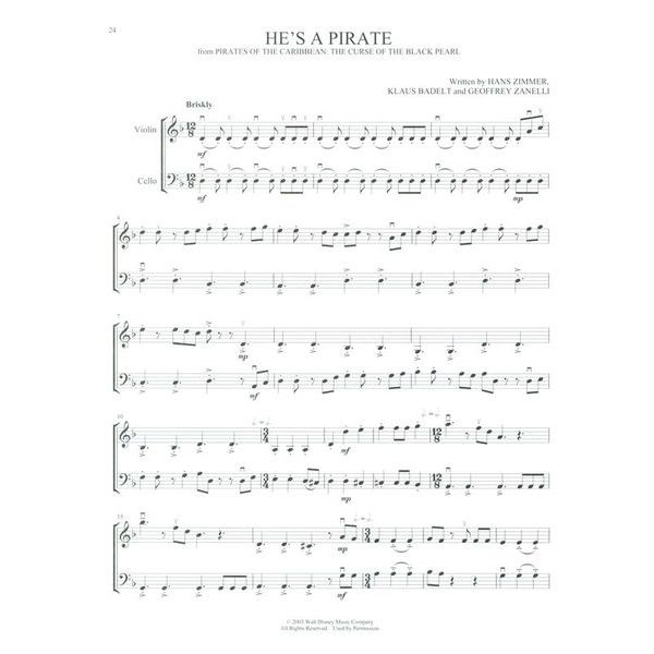 Hal Leonard Disney Songs Violin and Cello