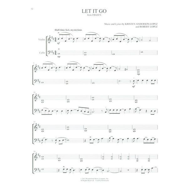 Hal Leonard Disney Songs Violin and Cello