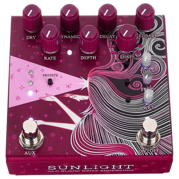 Old Blood Noise Endeavors Sunlight Stereo Reverb Maroon