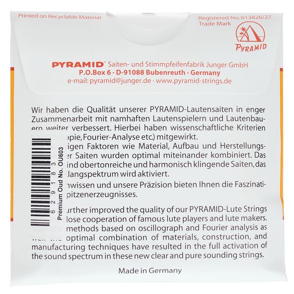 Pyramid Premium Oud Strings OU603