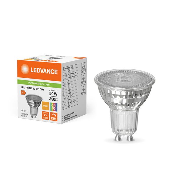 LEDVANCE LED PAR16 36° DIM 4.5W 927