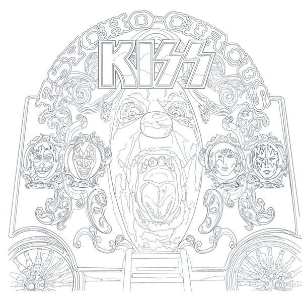 Rock n Roll Colouring Kiss Colouring Book