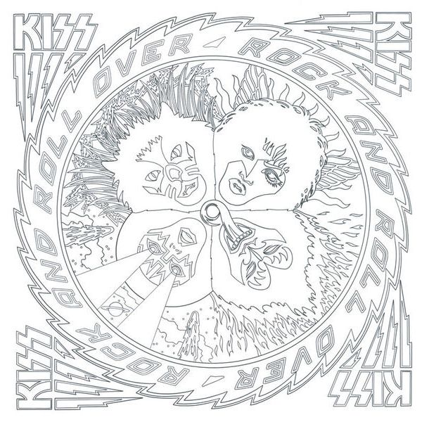 Rock n Roll Colouring Kiss Colouring Book