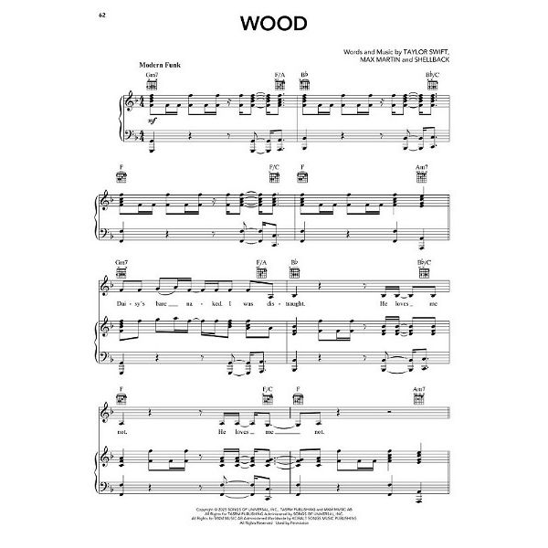 Hal Leonard Taylor Swift Life Showgirl