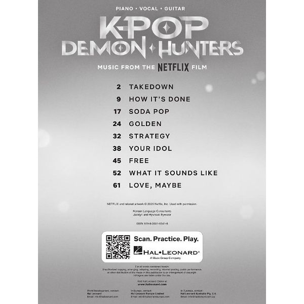 Hal Leonard K-Pop Demon Hunters