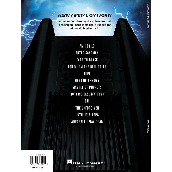 Hal Leonard Metallica for Piano Solo