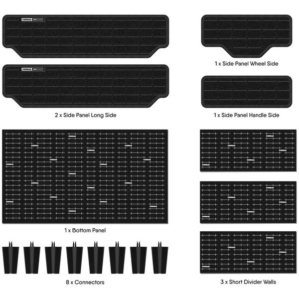 CRDBAG Grid-Divide Carry On Short Set