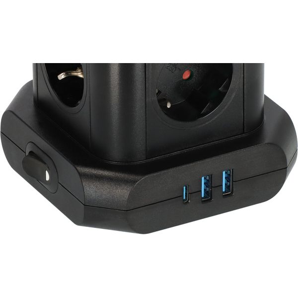 Brennenstuhl Socket Tower 8-Way USB