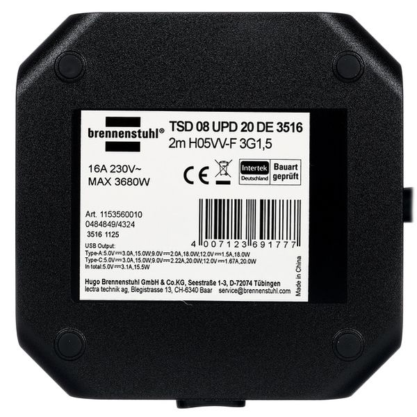 Brennenstuhl Socket Tower 8-Way USB