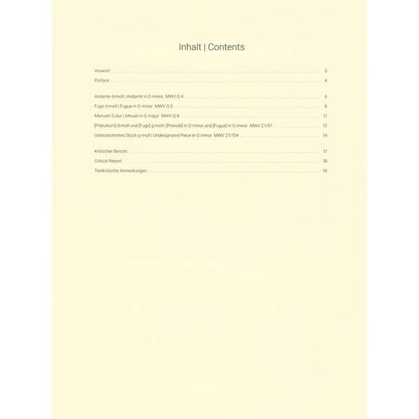 Breitkopf & Härtel Mendelssohn Frühe Stücke