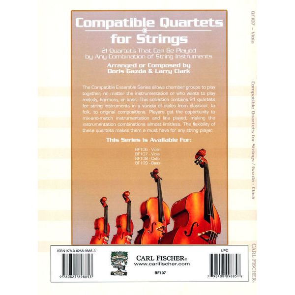 Carl Fischer Compatible Quartets Viola