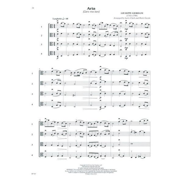 Carl Fischer Compatible Quartets Viola