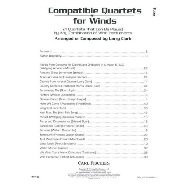 Carl Fischer Compatible Quartets Tuba