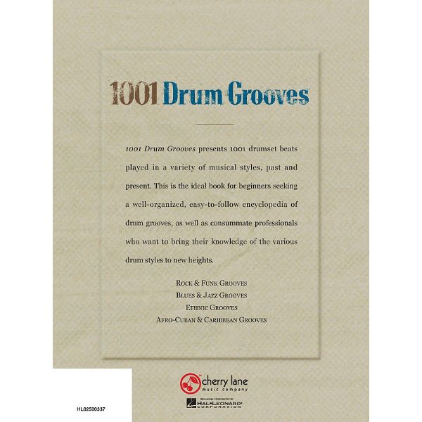 Cherry Lane Music Company 1001 Drum Grooves