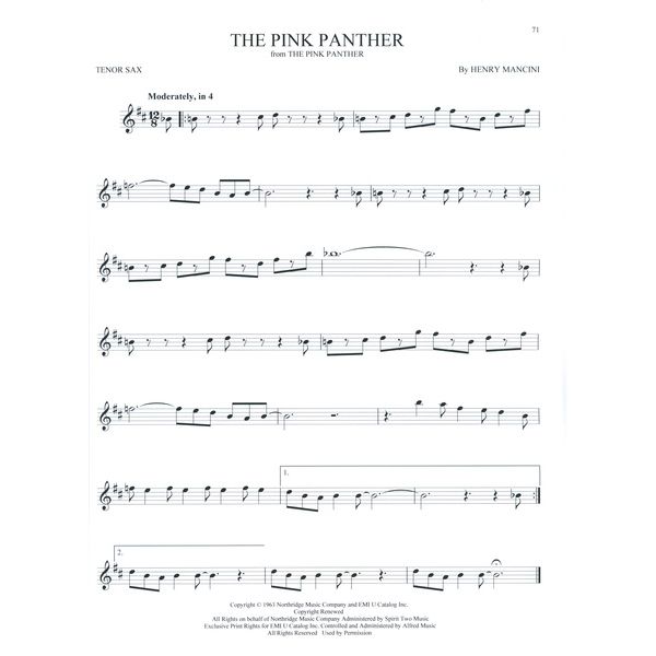 Hal Leonard 101 Movie Hits for Tenor Sax