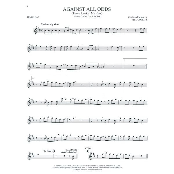 Hal Leonard 101 Movie Hits for Tenor Sax