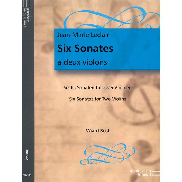 Heinrichshofen Verlag Leclair 6 Sonaten op. 3