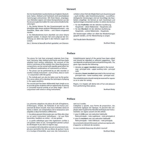 Heinrichshofen Verlag Leichte Renaissance-Duos