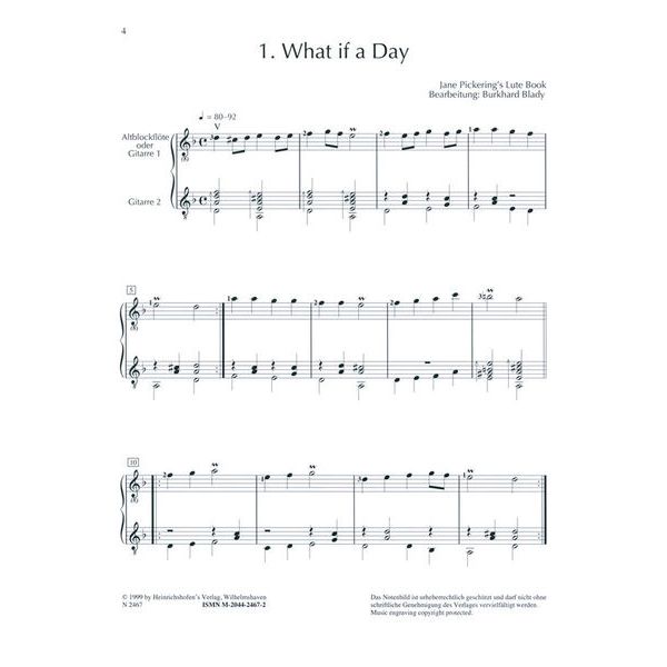 Heinrichshofen Verlag Leichte Renaissance-Duos