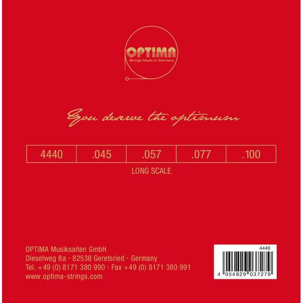 Optima 4440.L RB Flatwound Bass Set