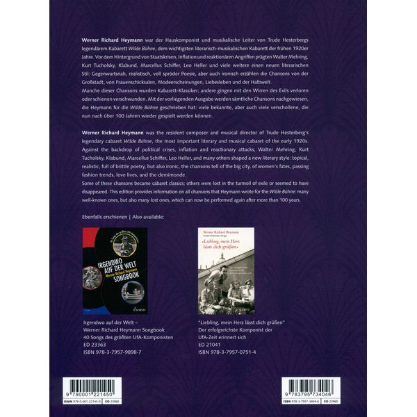 Schott Kabarettchansons Wilde Bühne