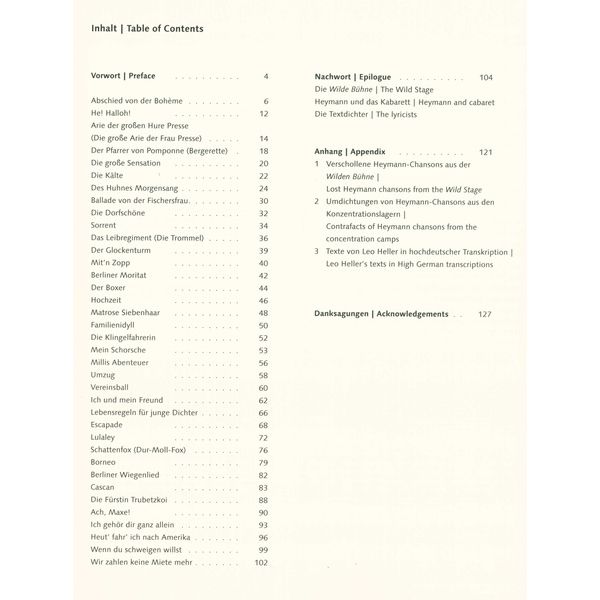 Schott Kabarettchansons Wilde Bühne