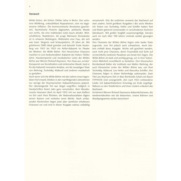 Schott Kabarettchansons Wilde Bühne